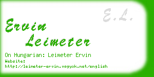 ervin leimeter business card